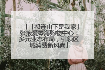 「祁连山下是我家」张掖爱琴海购物中心：多元业态布局，引领区域消费新风尚