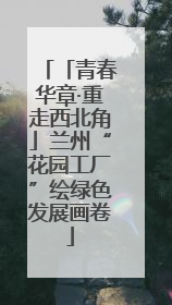 「青春华章·重走西北角」兰州“花园工厂”绘绿色发展画卷