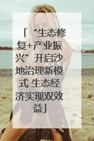 “生态修复+产业振兴”开启沙地治理新模式 生态经济实现双效益