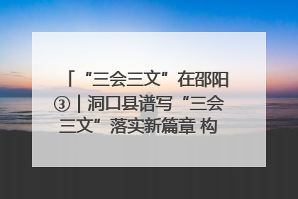 “三会三文”在邵阳③｜洞口县谱写“三会三文”落实新篇章 构建协同联动大格局