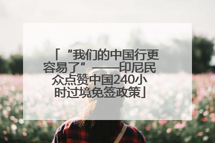 “我们的中国行更容易了”——印尼民众点赞中国240小时过境免签政策