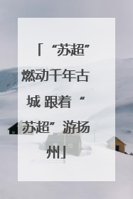 “苏超”燃动千年古城 跟着“苏超”游扬州