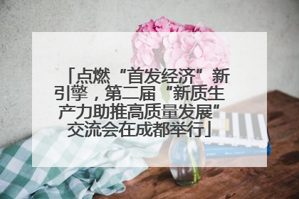 点燃“首发经济”新引擎，第二届“新质生产力助推高质量发展”交流会在成都举行
