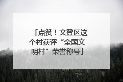 点赞！文登区这个村获评“全国文明村”荣誉称号