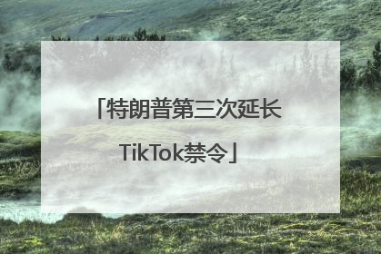 特朗普第三次延长TikTok禁令