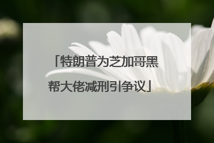 特朗普为芝加哥黑帮大佬减刑引争议