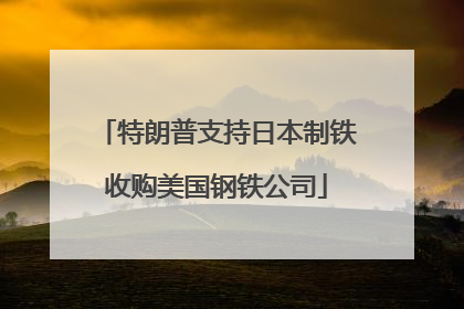 特朗普支持日本制铁收购美国钢铁公司