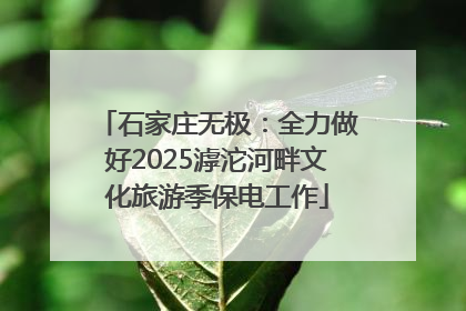 石家庄无极：全力做好2025滹沱河畔文化旅游季保电工作