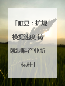睢县：扩规模提速度 铸就制鞋产业新标杆