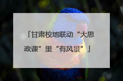 甘肃校地联动“大思政课”里“有风景”