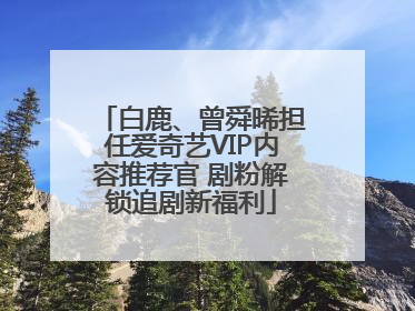 白鹿、曾舜晞担任爱奇艺VIP内容推荐官 剧粉解锁追剧新福利