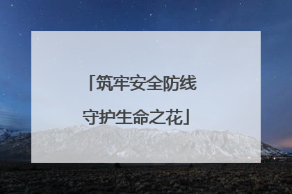 筑牢安全防线 守护生命之花