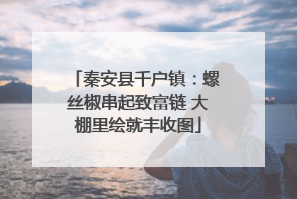 秦安县千户镇：螺丝椒串起致富链 大棚里绘就丰收图
