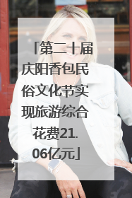 第二十届庆阳香包民俗文化节实现旅游综合花费21.06亿元