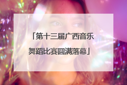 第十三届广西音乐舞蹈比赛圆满落幕