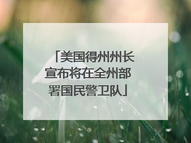美国得州州长宣布将在全州部署国民警卫队