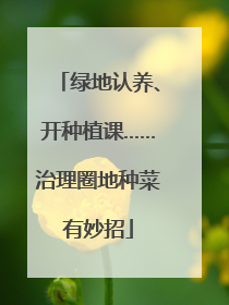 绿地认养、开种植课……治理圈地种菜有妙招