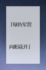 绿色军营 向阳花开