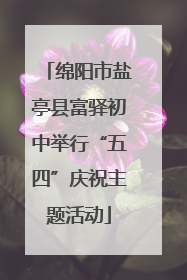 绵阳市盐亭县富驿初中举行“五四”庆祝主题活动