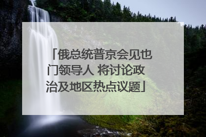 俄总统普京会见也门领导人 将讨论政治及地区热点议题