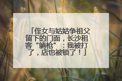 侄女与姑姑争祖父留下的门面，长沙租客“躺枪”：我被打了，店也被锁了！