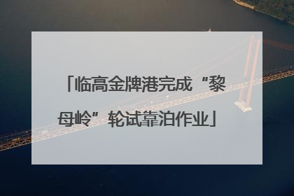 临高金牌港完成“黎母岭”轮试靠泊作业