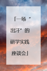 一场“出汗”的研学实践座谈会