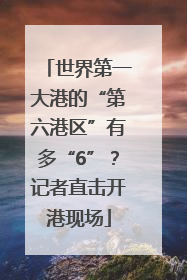 世界第一大港的“第六港区”有多“6”？记者直击开港现场