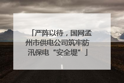 严阵以待，国网孟州市供电公司筑牢防汛保电“安全堤”