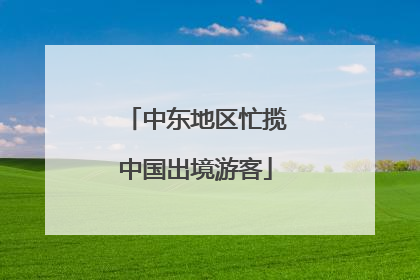 中东地区忙揽中国出境游客