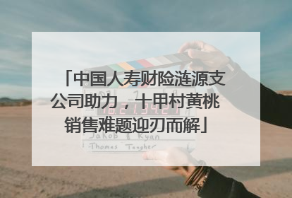 中国人寿财险涟源支公司助力，十甲村黄桃销售难题迎刃而解