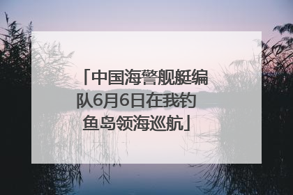 中国海警舰艇编队6月6日在我钓鱼岛领海巡航