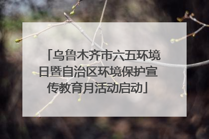 乌鲁木齐市六五环境日暨自治区环境保护宣传教育月活动启动