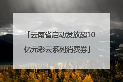 云南省启动发放超10亿元彩云系列消费券