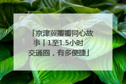 京津冀瓣瓣同心故事丨1至1.5小时交通圈，有多便捷