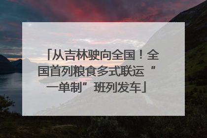 从吉林驶向全国！全国首列粮食多式联运“一单制”班列发车