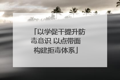 以学促干提升防毒意识 以点带面构建拒毒体系