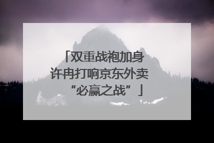 双重战袍加身 许冉打响京东外卖“必赢之战”
