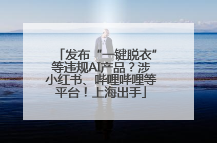 发布“一键脱衣”等违规AI产品？涉小红书、哔哩哔哩等平台！上海出手