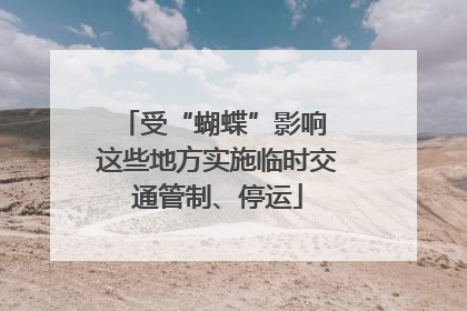 受“蝴蝶”影响 这些地方实施临时交通管制、停运