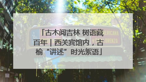 古木阅吉林 树语藏百年｜西关宾馆内，古榆“讲述”时光絮语