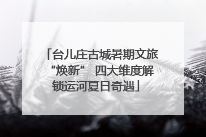 台儿庄古城暑期文旅“焕新” 四大维度解锁运河夏日奇遇