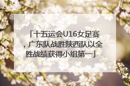 十五运会U16女足赛，广东队战胜陕西队以全胜战绩获得小组第一