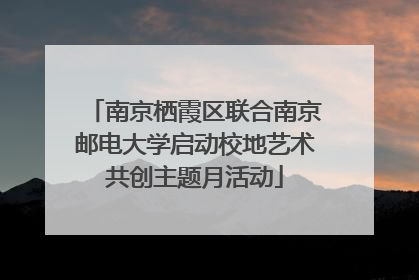 南京栖霞区联合南京邮电大学启动校地艺术共创主题月活动