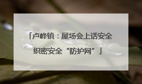 卢峰镇：屋场会上话安全 织密安全“防护网”