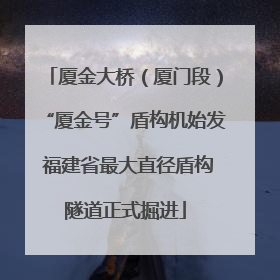 厦金大桥（厦门段）“厦金号”盾构机始发 福建省最大直径盾构隧道正式掘进