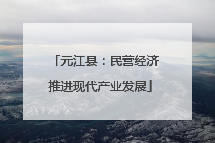 元江县：民营经济推进现代产业发展