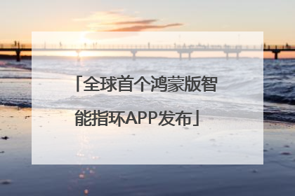 全球首个鸿蒙版智能指环APP发布
