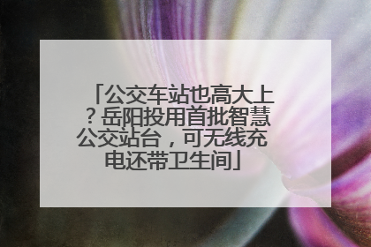 公交车站也高大上？岳阳投用首批智慧公交站台，可无线充电还带卫生间