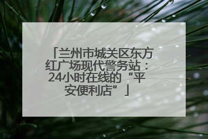 兰州市城关区东方红广场现代警务站：24小时在线的“平安便利店”